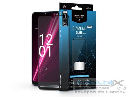 Telekom T Phone 5G rugalmas edzett üveg képernyővédő fólia - MyScreen Protector Diamond Glass Lite Edge2.5D Full Glue - fekete