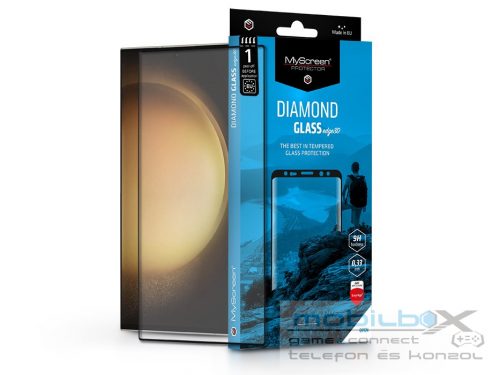 Samsung SM-S918 Galaxy S23 Ultra edzett üveg képernyővédő fólia ívelt kijelzőhöz- MyScreen Protector Diamond Glass Edge3D - fekete