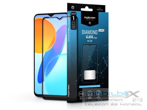 Honor X8 5G edzett üveg képernyővédő fólia - MyScreen Protector Diamond Glass   Lite Edge2.5D Full Glue - fekete