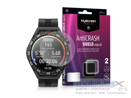 Huawei Watch GT 3 SE ütésálló képernyővédő fólia - MyScreen Protector AntiCrash Shield Edge3D - 2 db/csomag - átlátszó