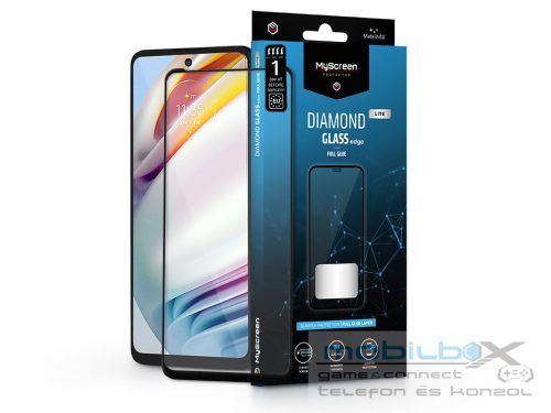 Motorola Moto G40/G60/G60s edzett üveg képernyővédő fólia - MyScreen Protector  Diamond Glass Lite Edge2.5D Full Glue - fekete