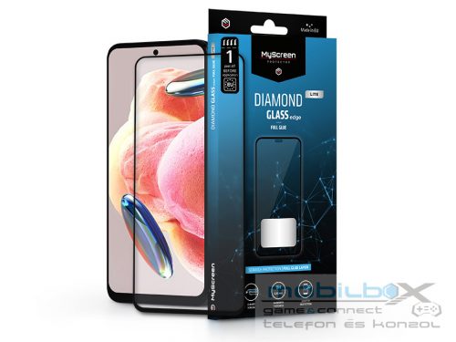 Xiaomi Redmi Note 12 4G/Redmi Note 12 5G/Redmi Note 12 Pro 5G/Redmi Note 12     Pro+5G edzett üveg képernyővédő fólia - MyScreen Protector Diamond Glass Lite   Edge2.5D Full Glue - fekete