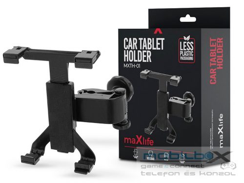 Maxlife fejtámlára szerelhető telefon/tablet autós tartó - Maxlife  MXTH-01 Car Tablet Holder - fekete