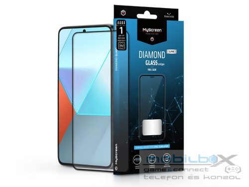 Xiaomi Redmi Note 13 Pro 4G/ Redmi Note 13 Pro 5G edzett üveg képernyővédő fólia- MyScreenProtector Diamond Glass Lite Edge2.5D Full Glue - fekete