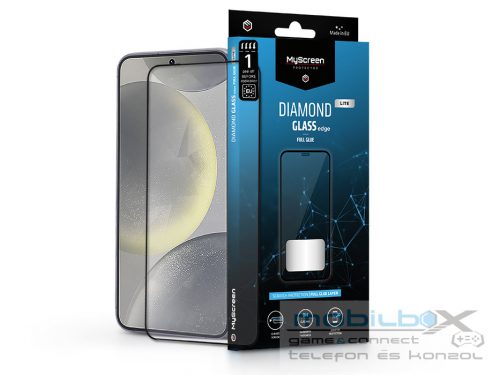 Samsung SM-S921 Galaxy S24 edzett üveg képernyővédő fólia - MyScreenProtector   Diamond Glass Lite Edge2.5D Full Glue - fekete