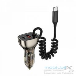   WiWU - Car Charger Wi-QC016 90W with cable USB C with USB A i USB C sockets