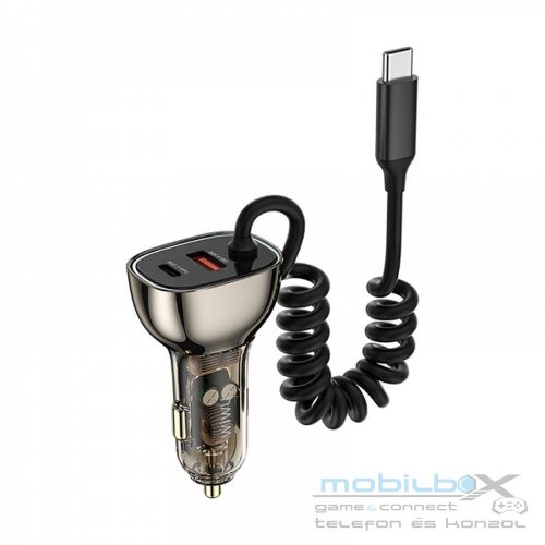 WiWU - Car Charger Wi-QC016 90W with cable USB C with USB A i USB C sockets