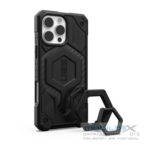 UAG Urban Armor Gear case MONARCH PRO compatible with MagSafe and Magnetic Ring Stand for IPHONE 16 Pro Max carbon fiber / black