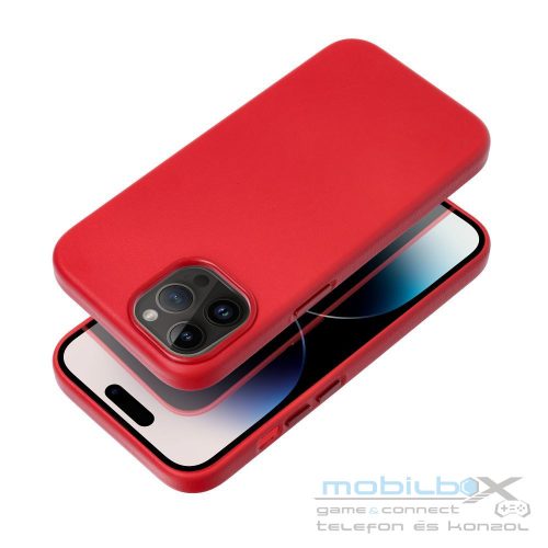 LEATHER MAG COVER case for SAMSUNG S25 red