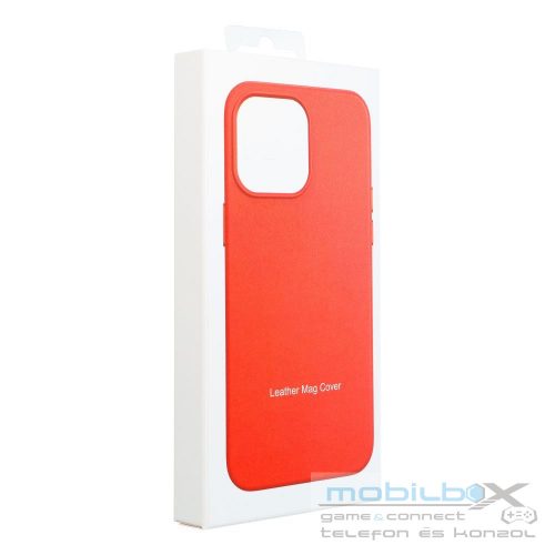 LEATHER MAG COVER case for SAMSUNG S25 PLUS red