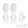 Wireless lavalier microphone Lightning double (2 in set) K1 white