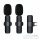 Wireless lavalier microphone Type C double (2 in set) K1 black