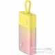 BASEUS powerbank 5200 mAh with built-in cable Lightning + cable Type C to Type C PD QC 2,4A 20W PPKDC05I yellow pink