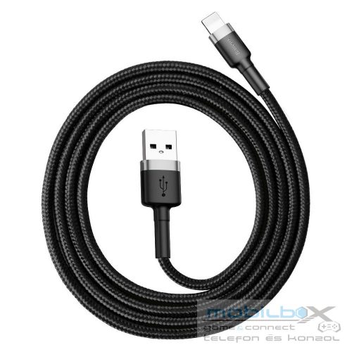 BASEUS cable USB A to Lightning 2.4A Cafule CALKLF-BG1 1 m black gray