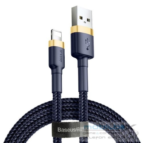 BASEUS cable USB A to Lightning 2.4A Cafule CALKLF-BV3 1 m blue gold