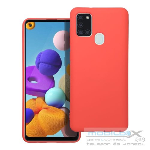 SILICONE case for SAMSUNG A21S peach