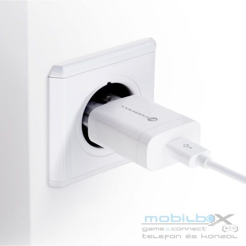 FORCELL F-ENERGY TFK-TC-1099 travel charger USB A + cable USB A to Type C QC3.0 2,4A 18W white