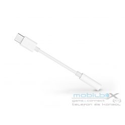 USB Type-C adapter 3,5 mm jack füllhallgatóhoz - fehér