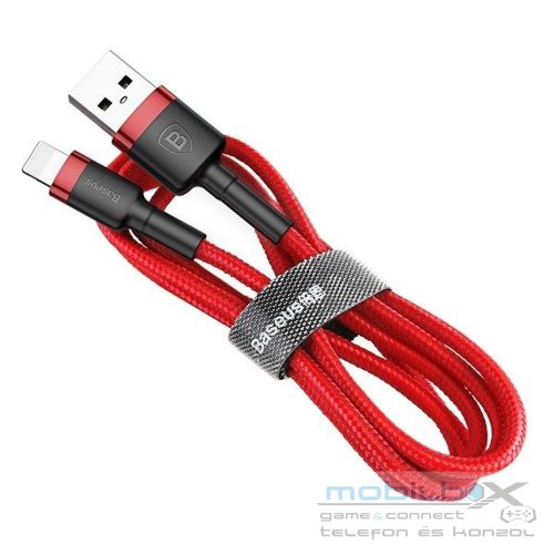 BASEUS cable USB A to Lightning 2,4A Cafule CALKLF-B09 1 m red black