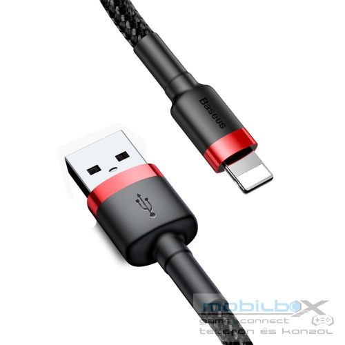 BASEUS cable USB A to Lightning 2,4A Cafule CALKLF-B19 1 m black red