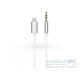 Lightning - 3,5 mm jack audio kábel 1 m-es vezetékkel - fehér/ezüst