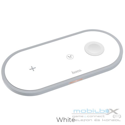 HOCO wireless fast charger HANDSOME 3 in 1 ( mobile + watch + headset ) CW24 white