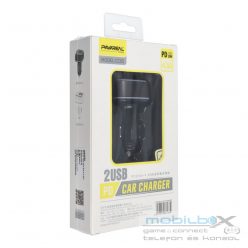   PAVAREAL car charger 2 x USB A + Type C PD 4,8A 20W PA-CC65 black