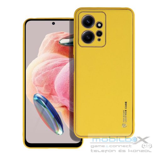 LEATHER case for XIAOMI Redmi Note 12 4G yellow