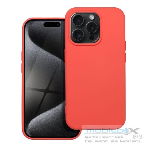 SILICONE case for IPHONE 15 Pro peach