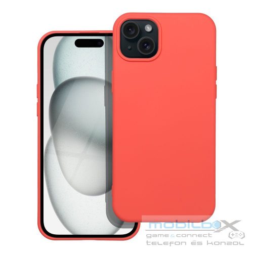 SILICONE case for IPHONE 15 Plus peach