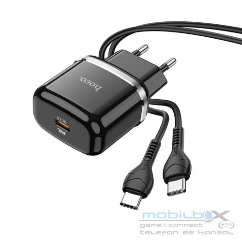 HOCO travel charger Type C + cable Type C to Type C PD QC3.0 20W N24 black