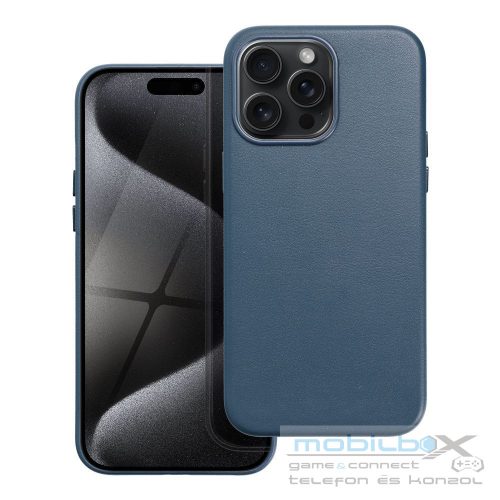 LEATHER MAG COVER case for IPHONE 15 Pro Max indigo blue