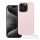 LEATHER MAG COVER case for IPHONE 15 Pro sand pink