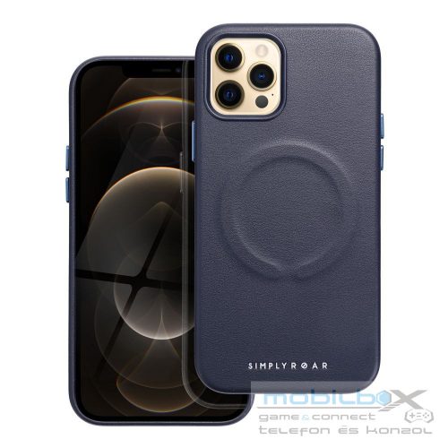 ROAR case LEATHER MAG compatible with MagSafe for IPHONE 12 Pro navy