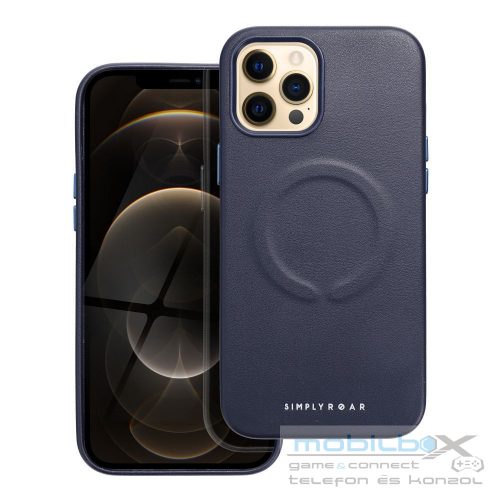 ROAR case LEATHER MAG compatible with MagSafe for IPHONE 12 Pro Max navy