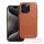 ROAR case LEATHER MAG compatible with MagSafe for IPHONE 15 Pro Brown