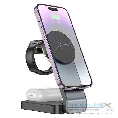 HOCO wireless charger 3in1 compatible with MagSafe 15W CQ3 black