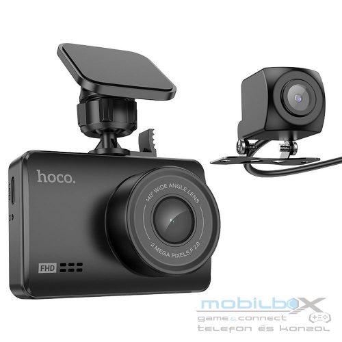 HOCO car camera with screen 2,45" + rear camera 1080P/30fps DV3 black