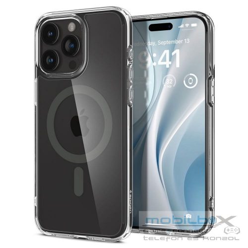 SPIGEN case ULTRA HYBRID MAG compatible with MagSafe for IPHONE 15 Pro Max graphite