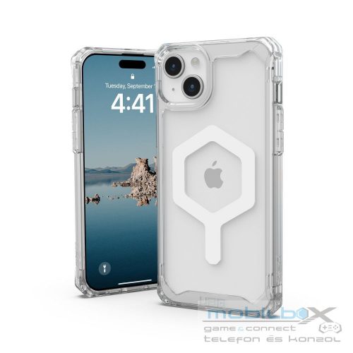 (UAG) Urban Armor Gear Plyo compatible with Magsafe for IPHONE 15 PLUS ice white