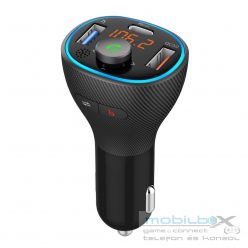   ART transmiter FM bluetooth 5.0 + USB A QC3.0 + Typ C (total 30W) FM-73 black