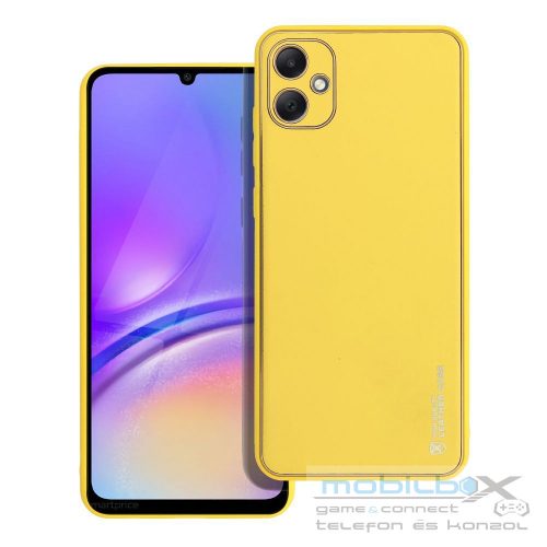 LEATHER case for SAMSUNG A05 yellow