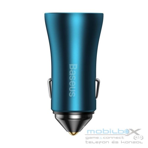 BASEUS car charger 2 x Type C PD QC4.0 3A 40W CGJP000003 blue