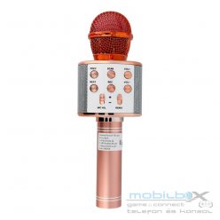 Multimedia karaoke microphone CR58 pink gold