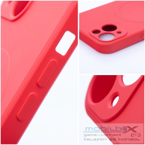 SILICONE MAG COVER case compatible with MagSafe for SAMSUNG S24 red