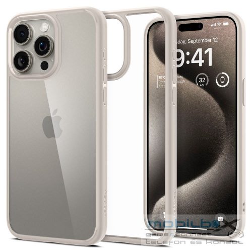 SPIGEN case ULTRA HYBRID for IPHONE 15 Pro natural titanium