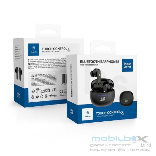 BLUE STAR wireless earphones bluetooth TWS BK44 black