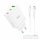 HOCO charger 2 x Type C + USB A + cable Type C to Lightning PD QC3.0 3A 35W N33 white