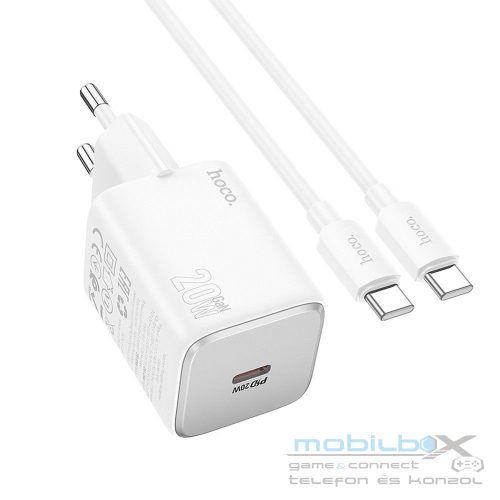 HOCO wall charger Type C + cable Type C to Type C QC PD 20W N40 white