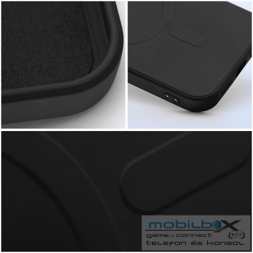 SILICONE MAG COVER case compatible with MagSafe for IPHONE 16 black